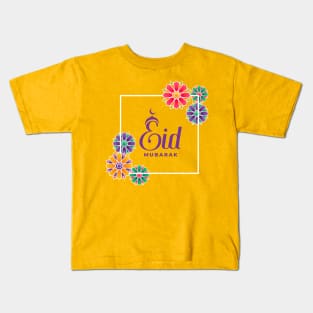 eid mubarak - islamic eid festival beautiful greeting Kids T-Shirt